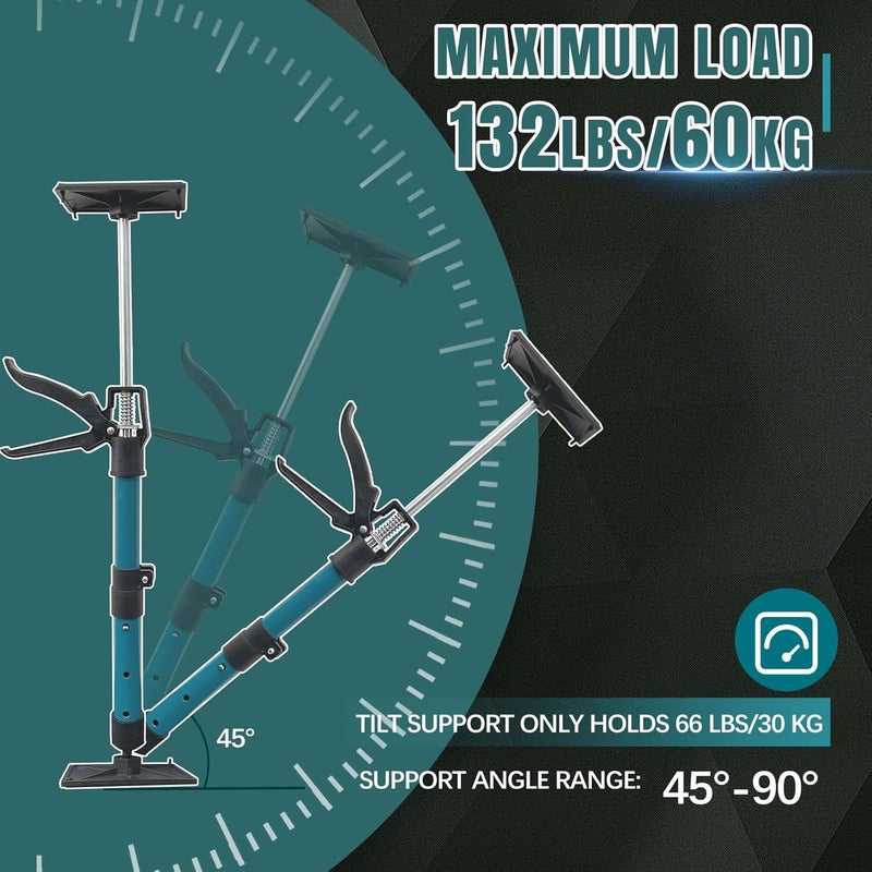 OUTIMATE Adjustable Support Pole, Cabinet Jacks for Installing Cabinets, Telescoping Support Poles Range from 13.8'' to 24.6'' Third Hand Tool for Installation, 132 LB Capacity, 2 Packs - Image 5